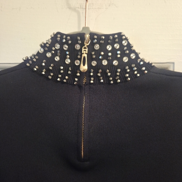 Aleeza Chic Black Turtleneck Sweater Majestic & Beaded - Picture 5 of 10